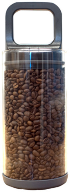 커피제국 푸쉬앤락 진공보관용기, 블랙, 1개