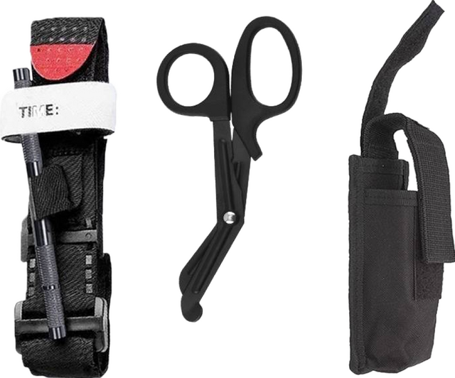 TRADER 頂級金屬止血帶+(黑)戰術剪刀+收納包, 1個
