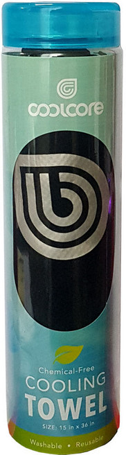 쿨코어 스포츠 쿨링 타월 블랙, 1개