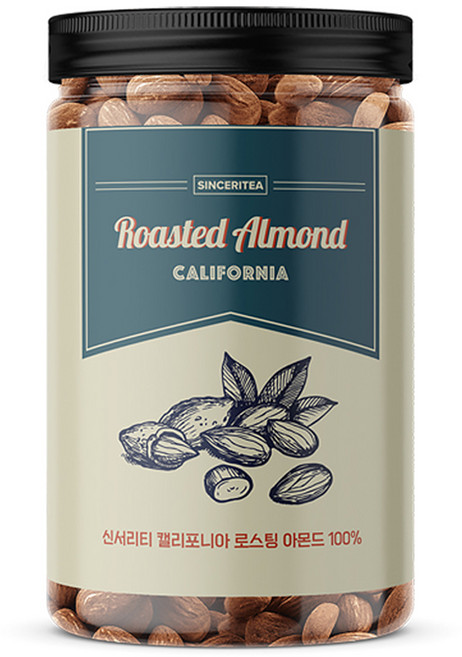 신서리티 캘리포니아 로스팅 아몬드 100%, 1개, 200g