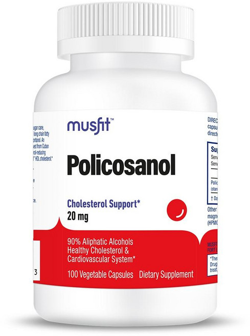 머스핏 폴리코사놀 콜레스테롤 서포트 20mg 식물성 캡슐 100정, 1개