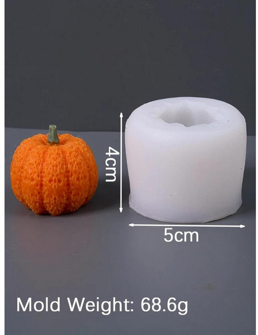 DIY 유령 호박 할로윈 촛불 금형 수제 아로마 석고 수지 실리콘 금형 할로윈 장식 양초 만들기 용품, 02 J-5302, 1개