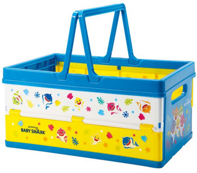 핑크퐁 아기상어 접이식 수납박스(H85074), 1개, 단품