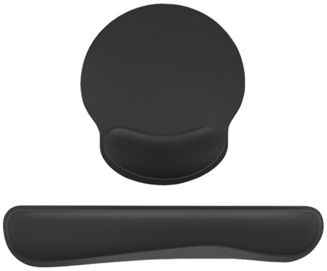 디모어 편한 메모리폼 키보드 마우스패드 세트, 블랙, 1개