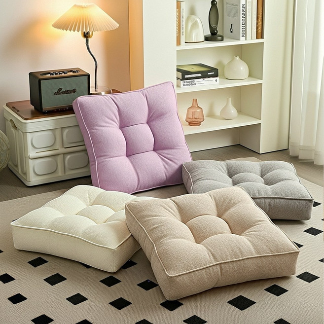 방석 푹신한 쿠션 퀼팅 사무실 식탁 쿠션 두꺼운 키높이 의자방석 C030, 두꺼운 사각 방석 LCC-C03 라벤더