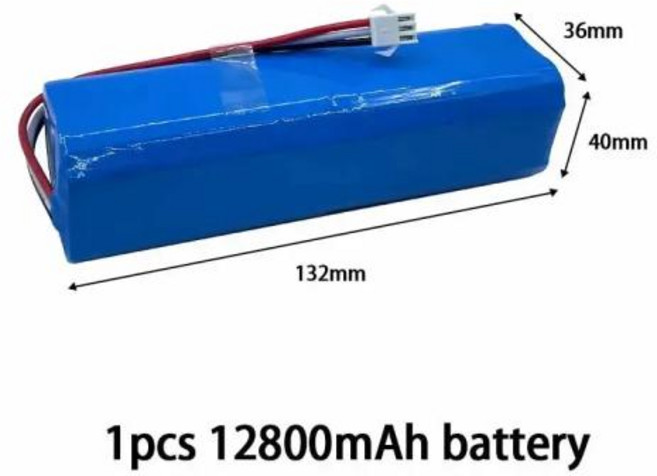 2025 100 원래 Xiaomi 14.4V 리튬 배터리 2P4S 배터리 5200mAh 6500mAh 12800mAh Viomi S9 Lydsto R1 Roadmi Eve Plus, 01 빨간, 1개