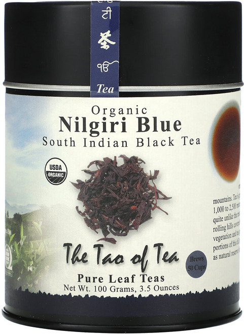 The Tao of Tea 유기농 남인도 홍차 닐기리 블루 3.5 온스 (100 그램), TheTaoofTea유기농남인도홍차닐기리블루35온스10, 100g, 1개, 1개