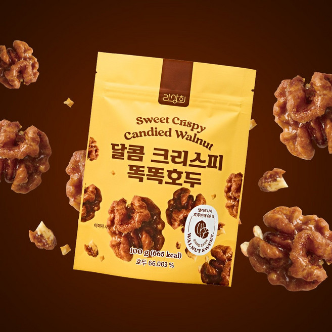 리상회 달콤 크리스피 똑똑 호두정과 강정 결혼 답례품, 1개, 100g