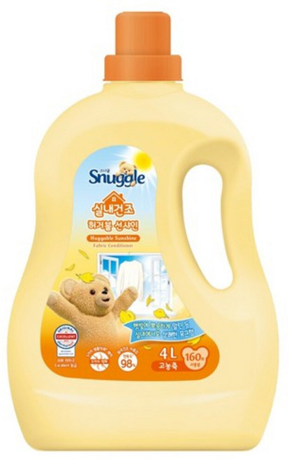 스너글 섬유유연제 햇빛건조향 허거블 선샤인 본품, 4L, 1개