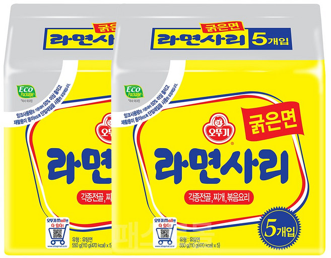 오뚜기 라면사리 굵은면 멀티팩, 2팩