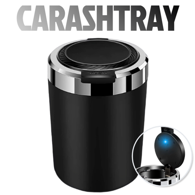 리루나 원터치 LED 차량용 냄새차단 재떨이, 1개, 블랙