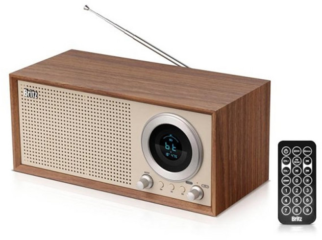 요즘대세 브리츠 BA-HMK31 (블랙) 블루투스 스피커/FM라디오/올인원스피커/ASMR, 우드색상