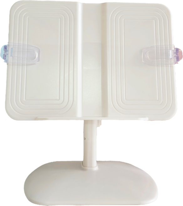 어린이 유아 독서대 태블릿 책 거치대 높이조절 받침대 북스탠드, 화이트