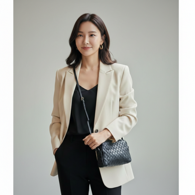 사만사타바사크로스백 직로렌 양가죽 인트레치아토 크로스바디백