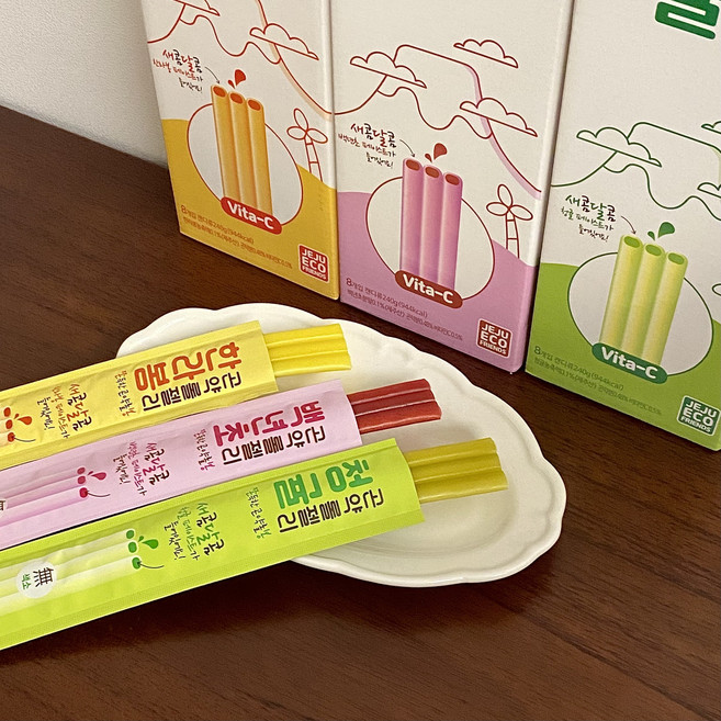 제주 곤약롤젤리 한라봉 & 청귤 & 백년초 곤약롤젤리 (3종) 3Box