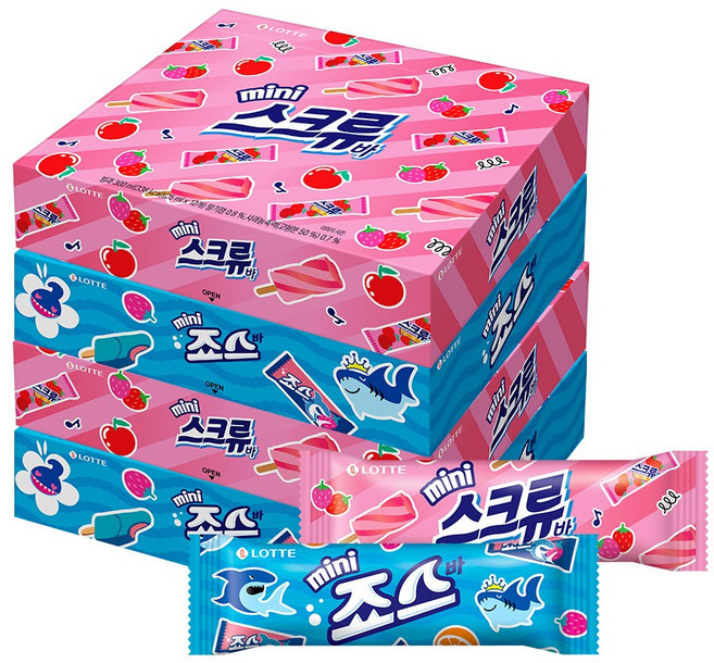 스크류바 미니 300ml x2개 + 죠스바 미니 300ml x2개, 1세트, 1.2L