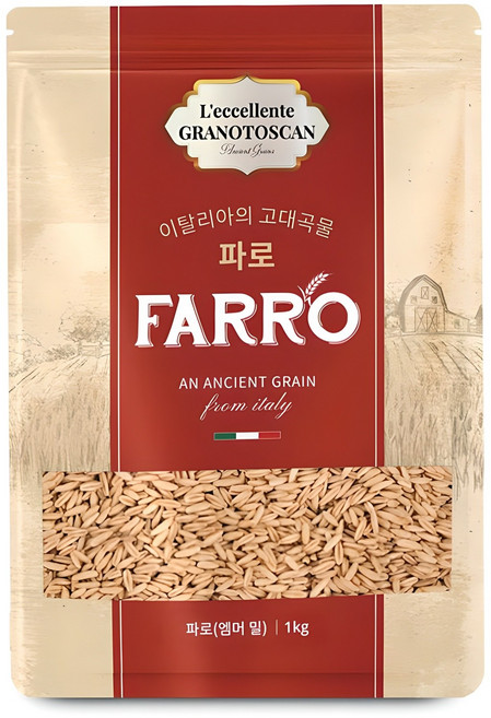 르셀란테그라노토스칸 엠머밀 파로, 1kg, 1개