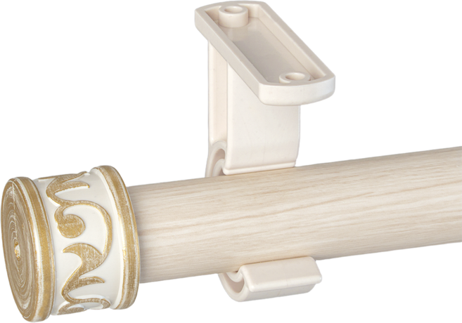 모던뷰 커튼봉 25mm 모던 거실 창문 길이조절 커텐봉 세트, [아이보리골드]