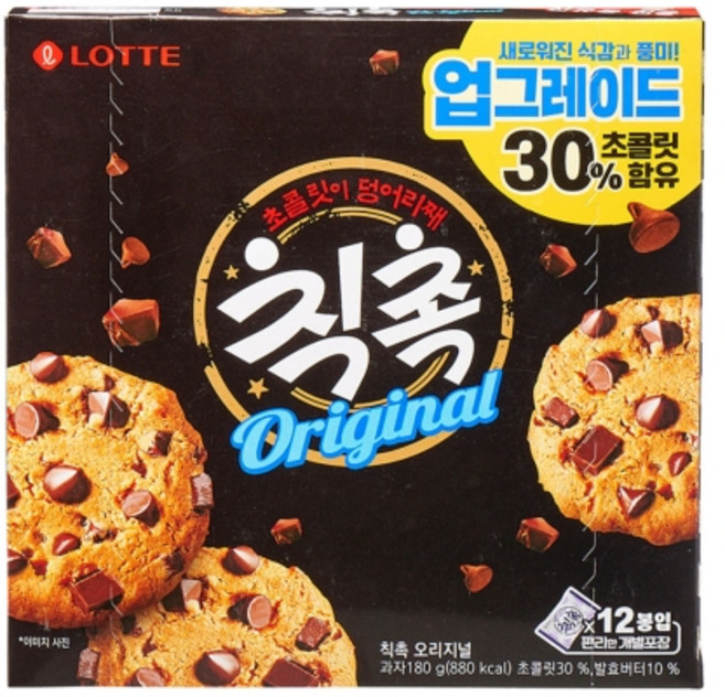 롯데 4500 칙촉 오리지날 180g, 15g, 12개