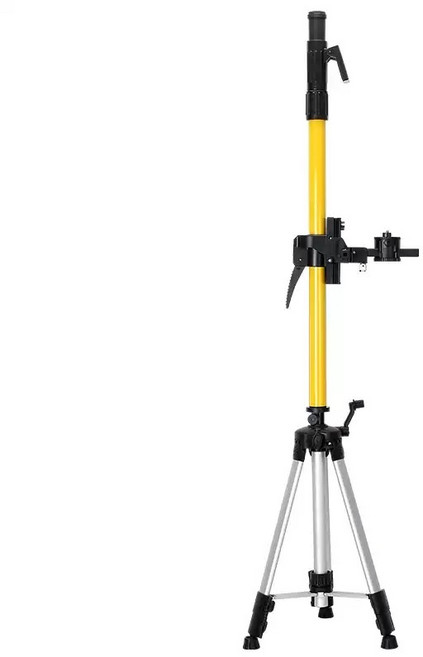 레벨기 수평 리프팅 지지대 삼각대 텔레스코픽 브래킷 거치대 레이저 레벨러 리프트 폴대 막대, 1개, 짐벌 + 삼각대 + 3m