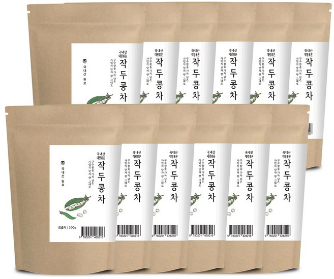 자연지애 저온 로스팅으로 껍질째 볶은 작두콩차 300g / 100% 국내산 작두콩, 1개입, 12개