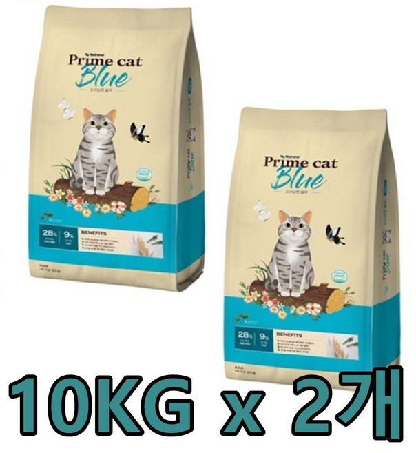 뉴트리나 프라임캣 블루, 2개, 10kg, 가수분해 연어