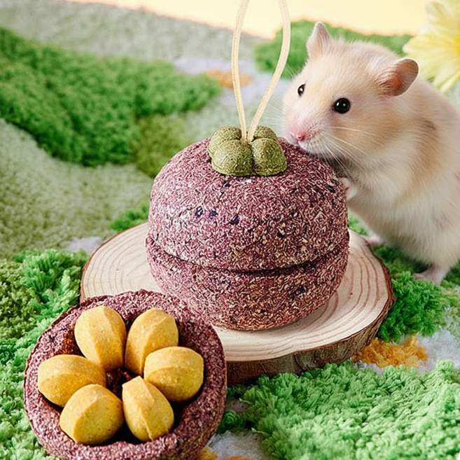 햄스터 간식 YEE 망고스틴 이갈이 스낵 토이 140g, 1개