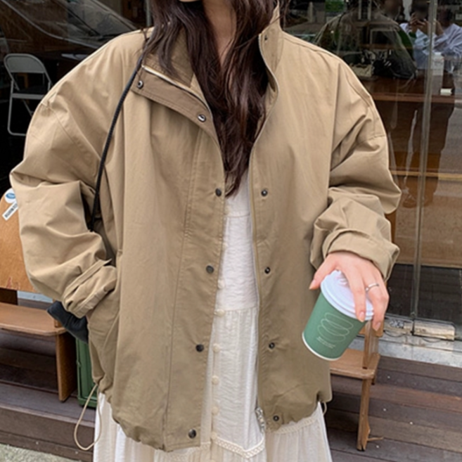 레이디 매직(lady magic) 여성 캐주얼 오버핏 야상 집업 자켓