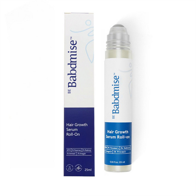 Babdmise 3%迷迭香生髮精華修護頭髮滾珠, 1個, 買即默認免責聲明且需承擔責任）