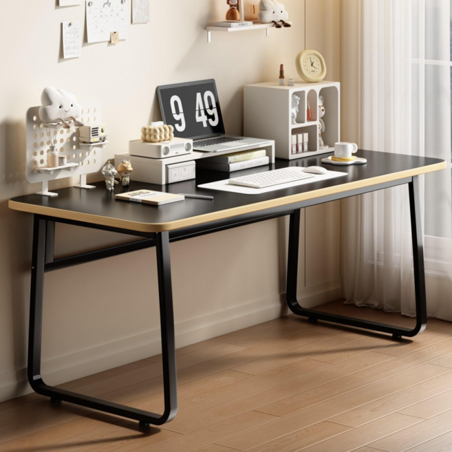 투에스리빙2S LIVING 다용도 책상 게이밍 컴퓨터 책상, 블랙