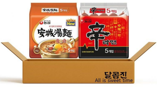 농심 안성탕면 125g + 신라면 120g 5개 세트, 1세트