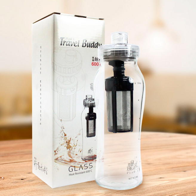 PIA O 1 Travel Buddy 玻璃耐熱600°C, 玻璃外瓶,GL-601, 1個, 500ml