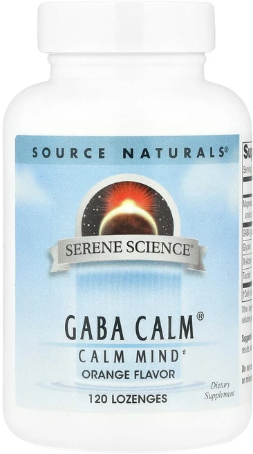 소스내츄럴스 Source Naturals Serene Science® GABA Calm® Orange 120 Lozenges, 120정, 1개 - 쿠팡