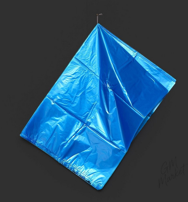 hwa 청색 쓰레기봉투 비닐봉투 50리터 100매 세트 무지봉투 두꺼운봉지 대형, 1개