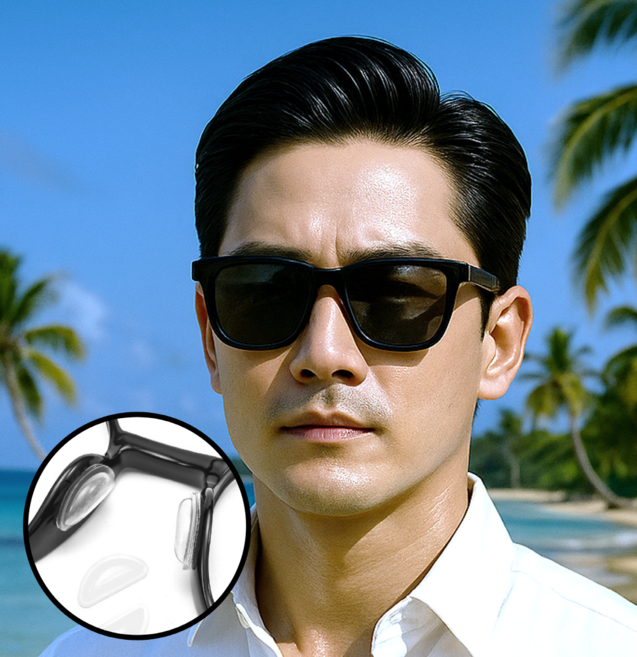 봄bom봄 빅사이즈 선글라스+코받침set 오버사이즈 오버핏 빅사이즈 여자 블랙 브라운 블루 틴트 빅프레임 뿔테