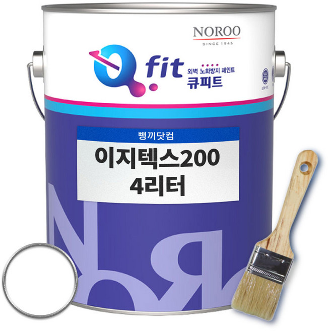 노루페인트 수성 외부용 페인트 이지텍스 200 수성페인트 4L, 1개, 화이트4리터