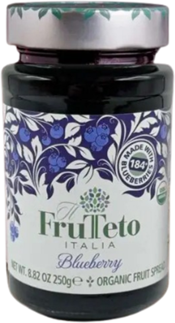 포도즙으로 만든 유기농 블루베리잼 무설탕잼 프루테토, 1개, 250g