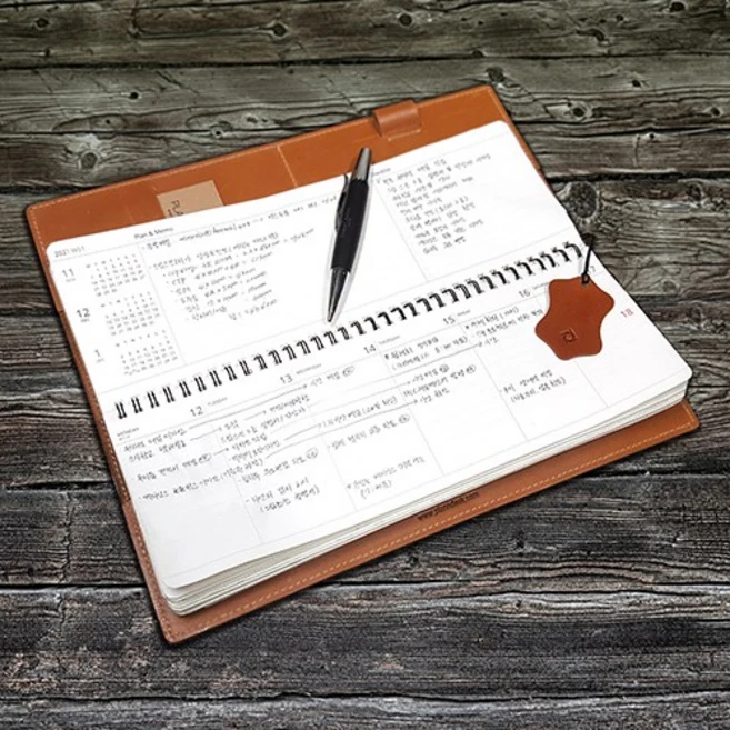 2026년 위클리 플래너 속지(탁상용 스케줄러) 가죽플래너/책상다이어리/주간계획, 2025년속지 - 쿠팡