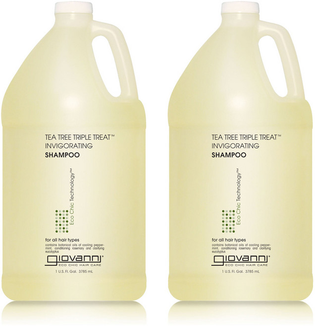 지오바니 티트리 트리플 트리트 활력 샴푸, 3.785L, 2개