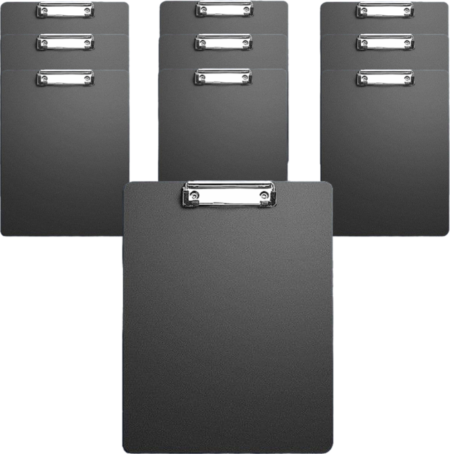 원오피스 컬러 PS 클립보드 A4, 10개입, 블랙