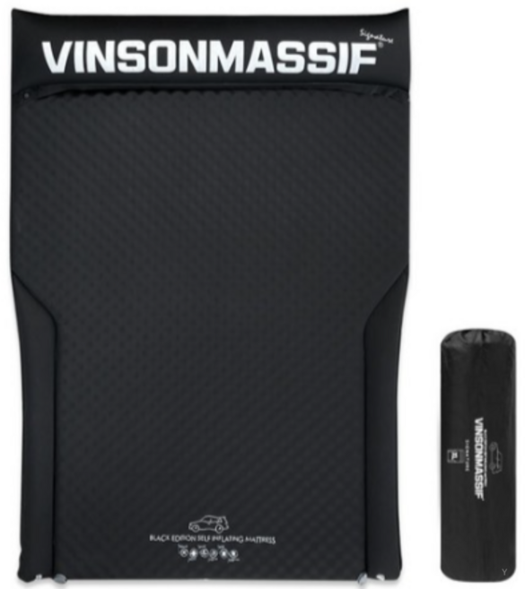 빈슨메시프 차량용 자충매트 프리미엄L 5T 준중형 전차종 차박 에어 매트, BLACK (검정)