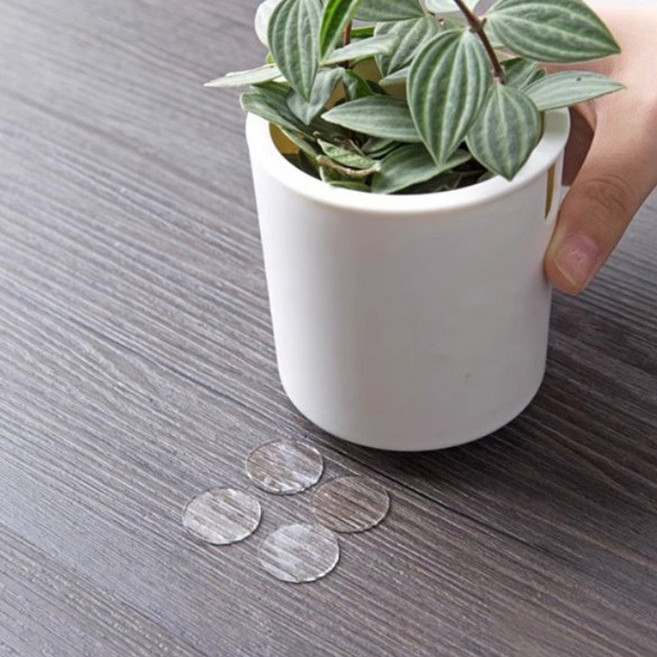 70p/140p 원형 논슬립 스티커 가구 밀림 방지 패드 미끄럼 양면 고무, 투명, 1세트