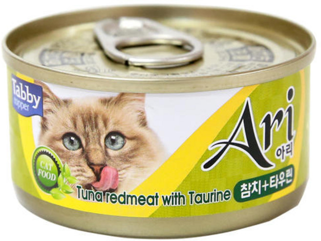 테비토퍼 고양이 아리캔 참치, 참치 + 타우린, 80g, 48개