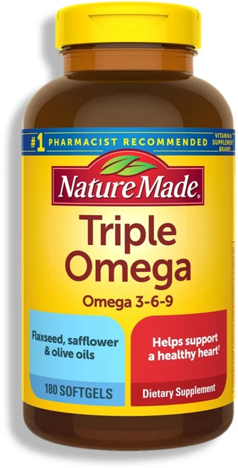 네이처메이드 트리플 오메가 3-6-9 180소프트겔 Nature Made Triple Omega 180, 1개, 180정 - 쿠팡
