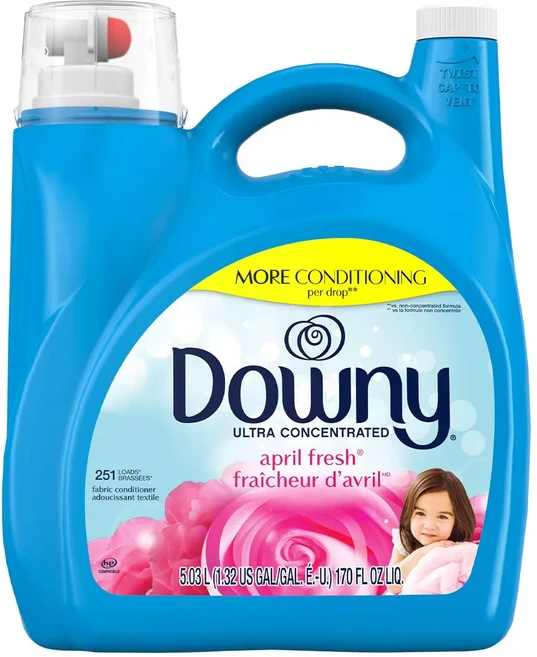 Downy 超濃縮衣物柔軟精 April Fresh 251 負荷量 170 FL OZ, 1個, 5.03L