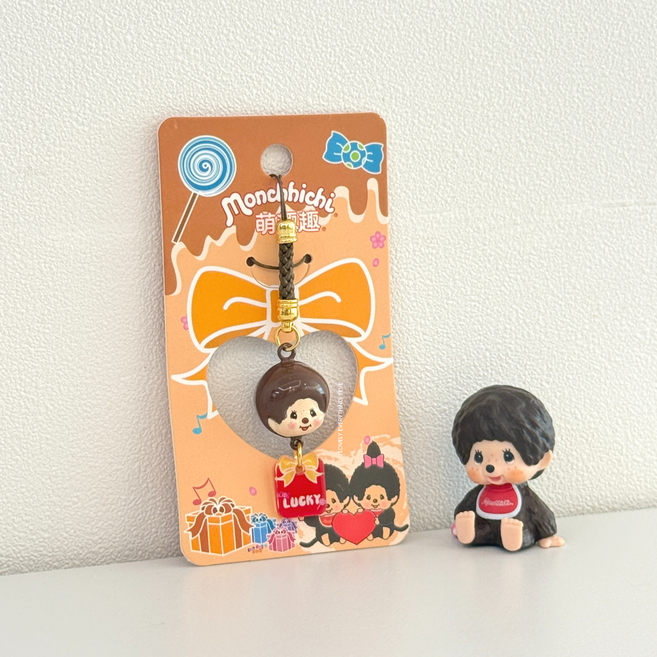 몬치치 방울 키링 참 장식 스트랩형 2종택1