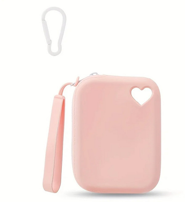 1PC 실리콘 개 치료 가방 애완 동물 스낵 여행 휴대용 훈련 산책 액세서리 개밥 보상 보관, Pink Color