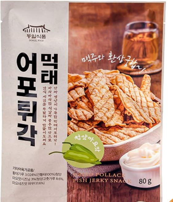 어포튀각 먹태맛(신제품) 80G, 12개