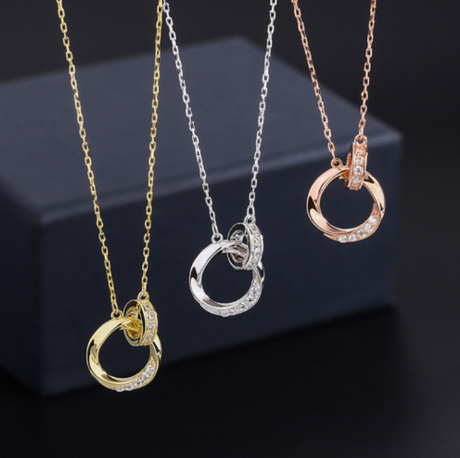 [925 Silver] 델리아 써라운드 목걸이 우아한 데일리 파티 정장 하객룩 데이트룩 기념일 선물 주얼리