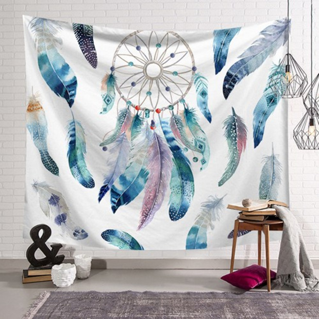 스튜디오17 감성 대형 패브릭 포스터 일러스트 고래 드림캐처 지도 월드맵, 드림캐처 4_F04